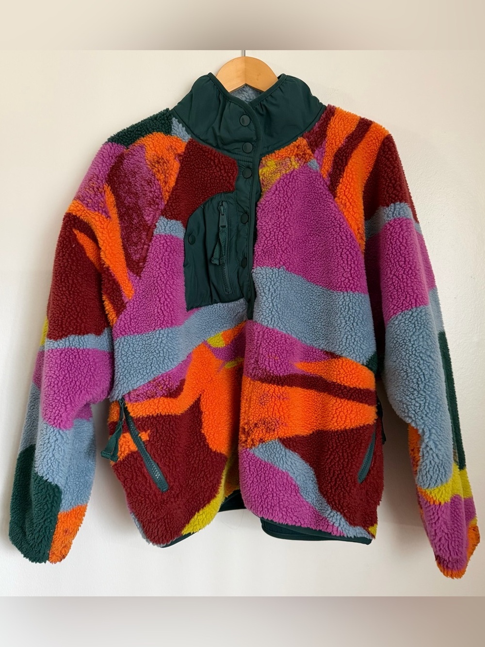 Free People Movement Rocky Ride Hit The Slopes Sherpa Pullover Sweater Sz Large - Picture 3 of 14